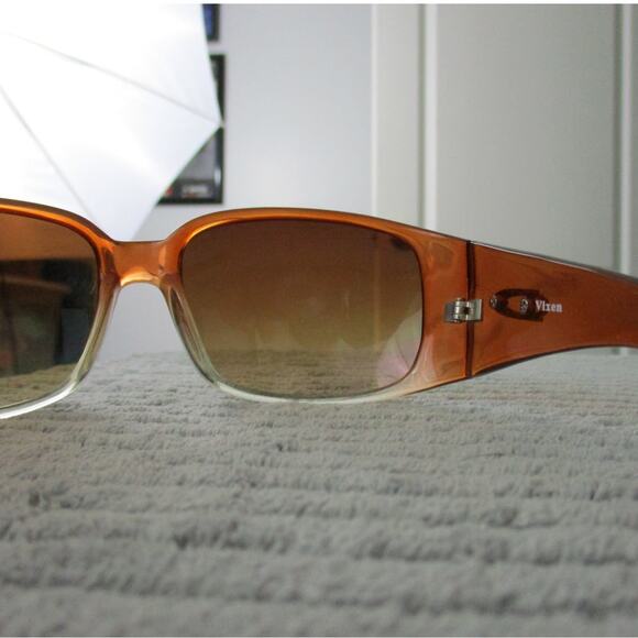 New Divine Eyewear Vixen Orange Fade/Amber Gradient Sunglasses NWT Women's - Picture 8 of 9